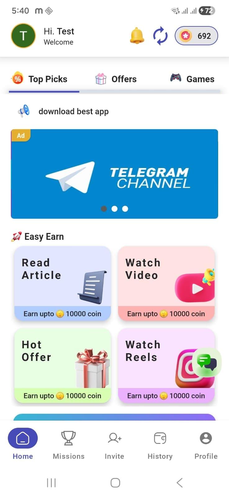 App screenshot